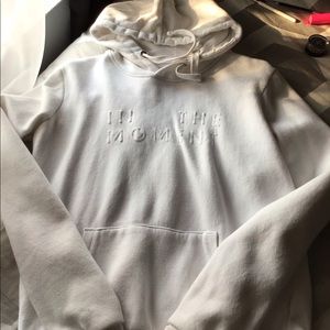 All white cotton on hoodie